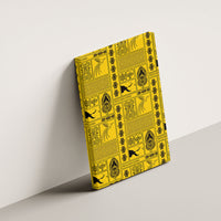 Papua New Guinea Heritage Motif Canvas Wall Art Yellow Version