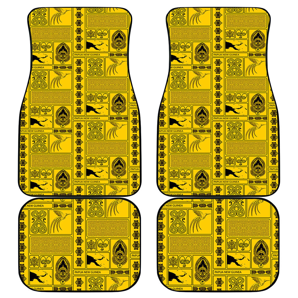 Papua New Guinea Heritage Motif Car Mats Yellow Version