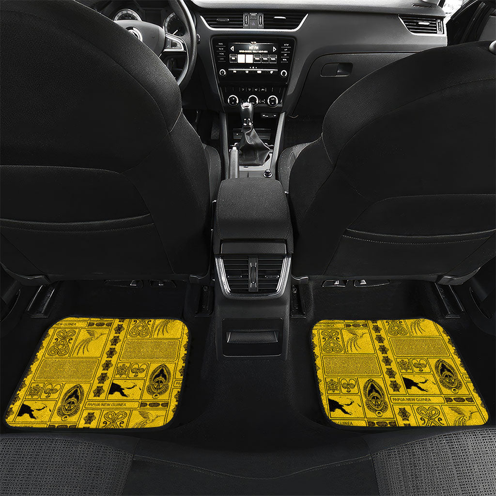 Papua New Guinea Heritage Motif Car Mats Yellow Version