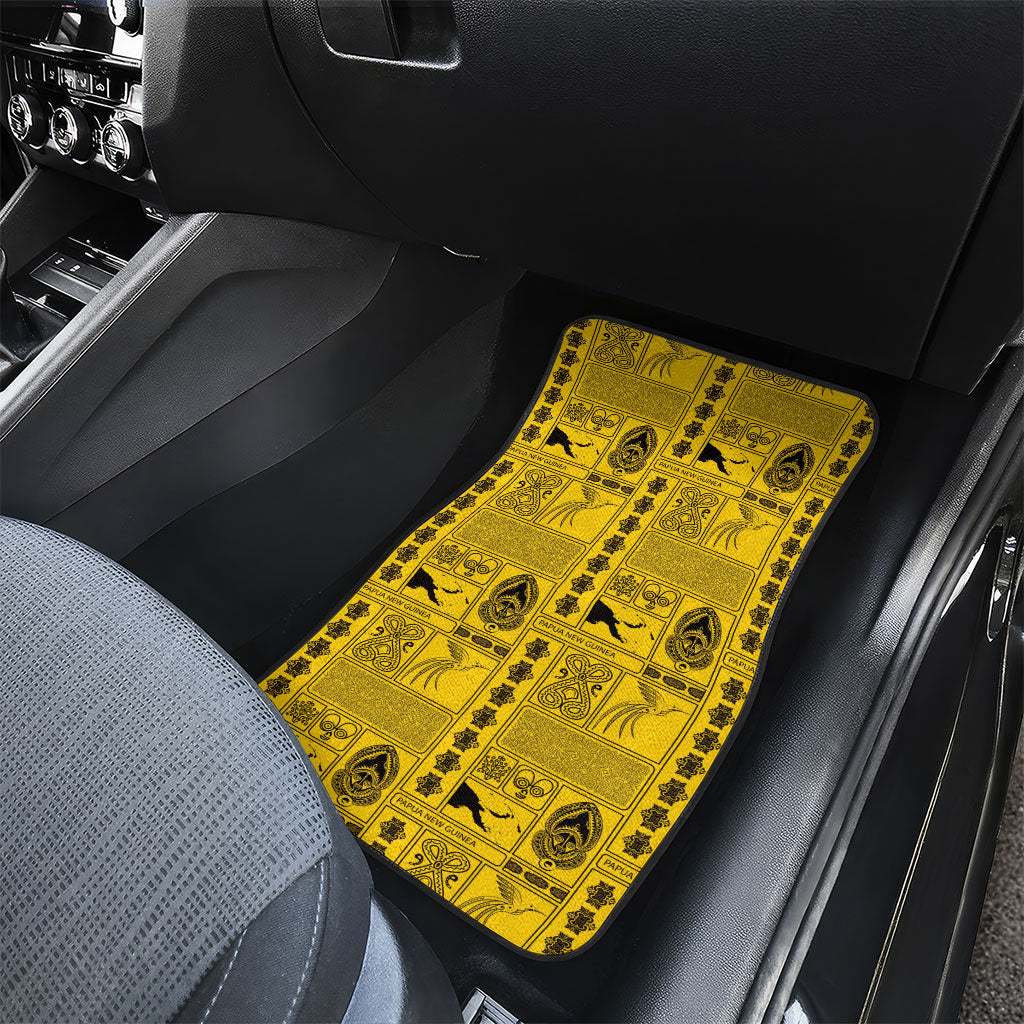 Papua New Guinea Heritage Motif Car Mats Yellow Version