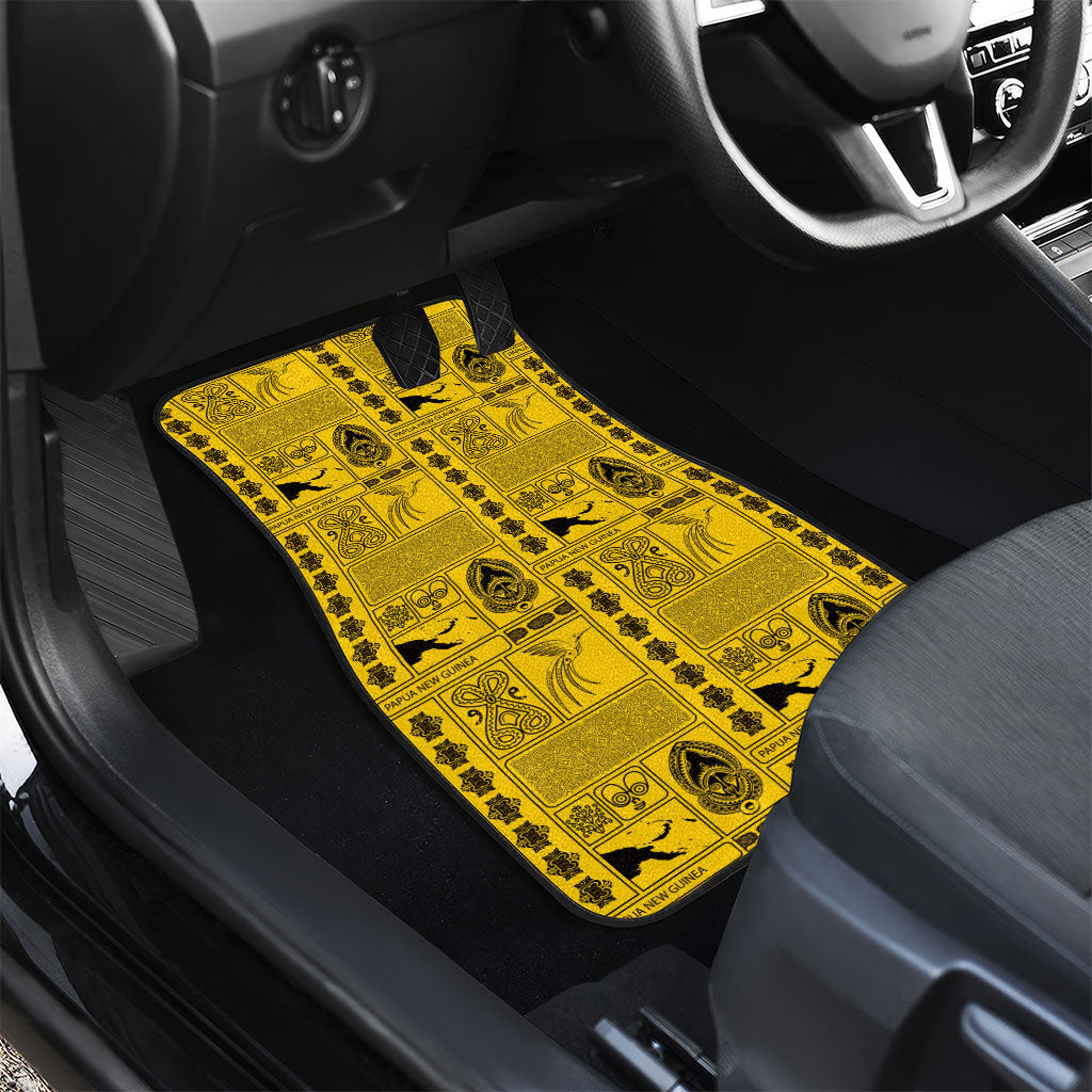 Papua New Guinea Heritage Motif Car Mats Yellow Version