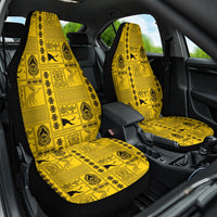 Papua New Guinea Heritage Motif Car Seat Cover Yellow Version