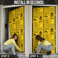 Papua New Guinea Heritage Motif Door Cover Yellow Version