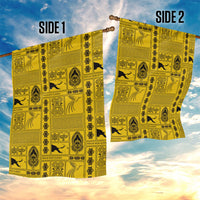 Papua New Guinea Heritage Motif Garden Flag Yellow Version