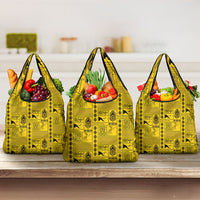 Papua New Guinea Heritage Motif Grocery Bag Yellow Version