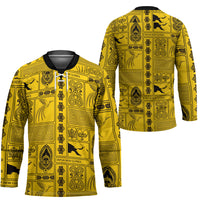 Papua New Guinea Heritage Motif Hockey Jersey Yellow Version