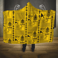 Papua New Guinea Heritage Motif Hooded Blanket Yellow Version