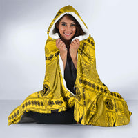 Papua New Guinea Heritage Motif Hooded Blanket Yellow Version