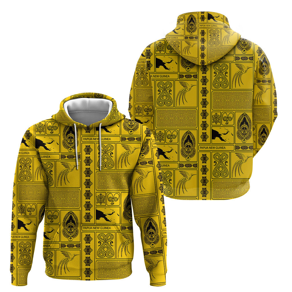 Papua New Guinea Heritage Motif Hoodie Yellow Version