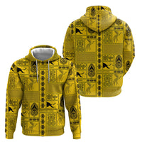 Papua New Guinea Heritage Motif Hoodie Yellow Version