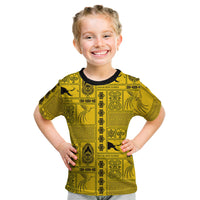 Papua New Guinea Heritage Motif Kid T Shirt Yellow Version