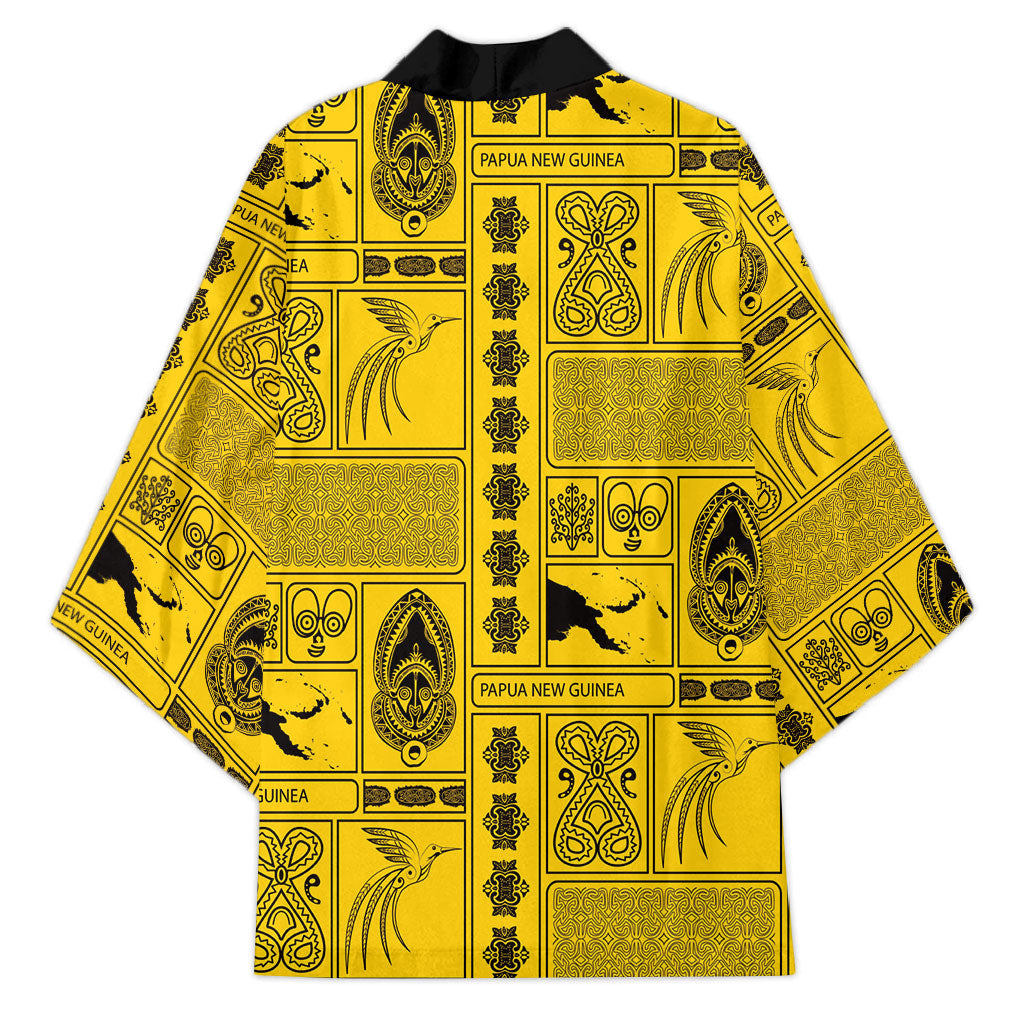 Papua New Guinea Heritage Motif Kimono Yellow Version