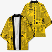 Papua New Guinea Heritage Motif Kimono Yellow Version