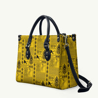 Papua New Guinea Heritage Motif Leather Bag Yellow Version