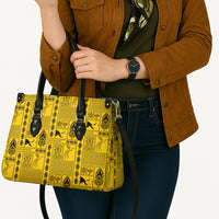 Papua New Guinea Heritage Motif Leather Bag Yellow Version