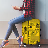 Papua New Guinea Heritage Motif Luggage Cover Yellow Version