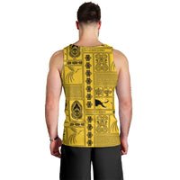 Papua New Guinea Heritage Motif Men Tank Top Yellow Version