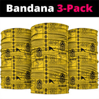 Papua New Guinea Heritage Motif Neck Gaiter Yellow Version