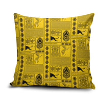 Papua New Guinea Heritage Motif Pillow Cover Yellow Version