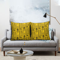 Papua New Guinea Heritage Motif Pillow Cover Yellow Version