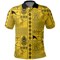 Papua New Guinea Heritage Motif Polo Shirt Yellow Version