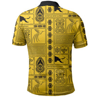 Papua New Guinea Heritage Motif Polo Shirt Yellow Version