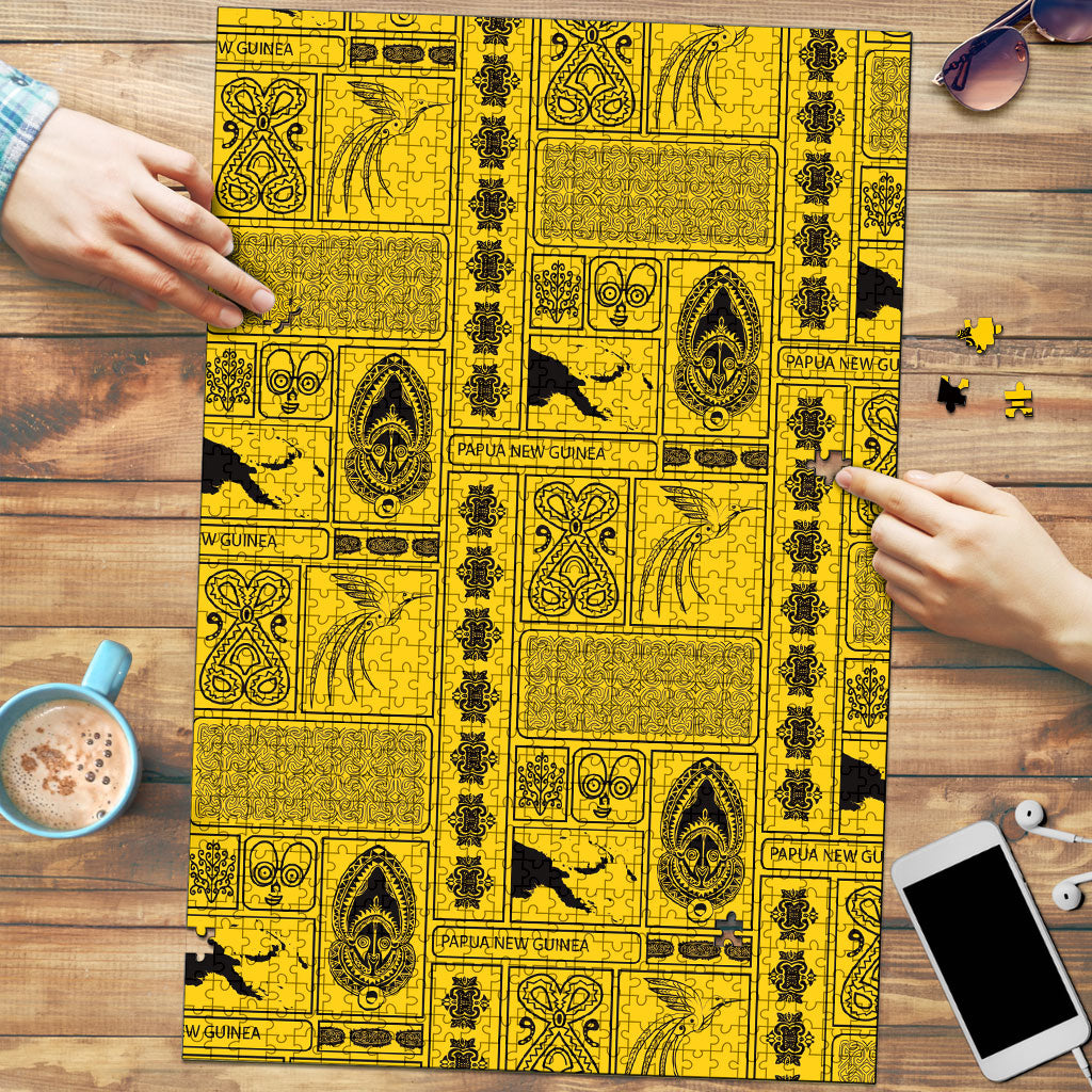 Papua New Guinea Heritage Motif Puzzle Yellow Version