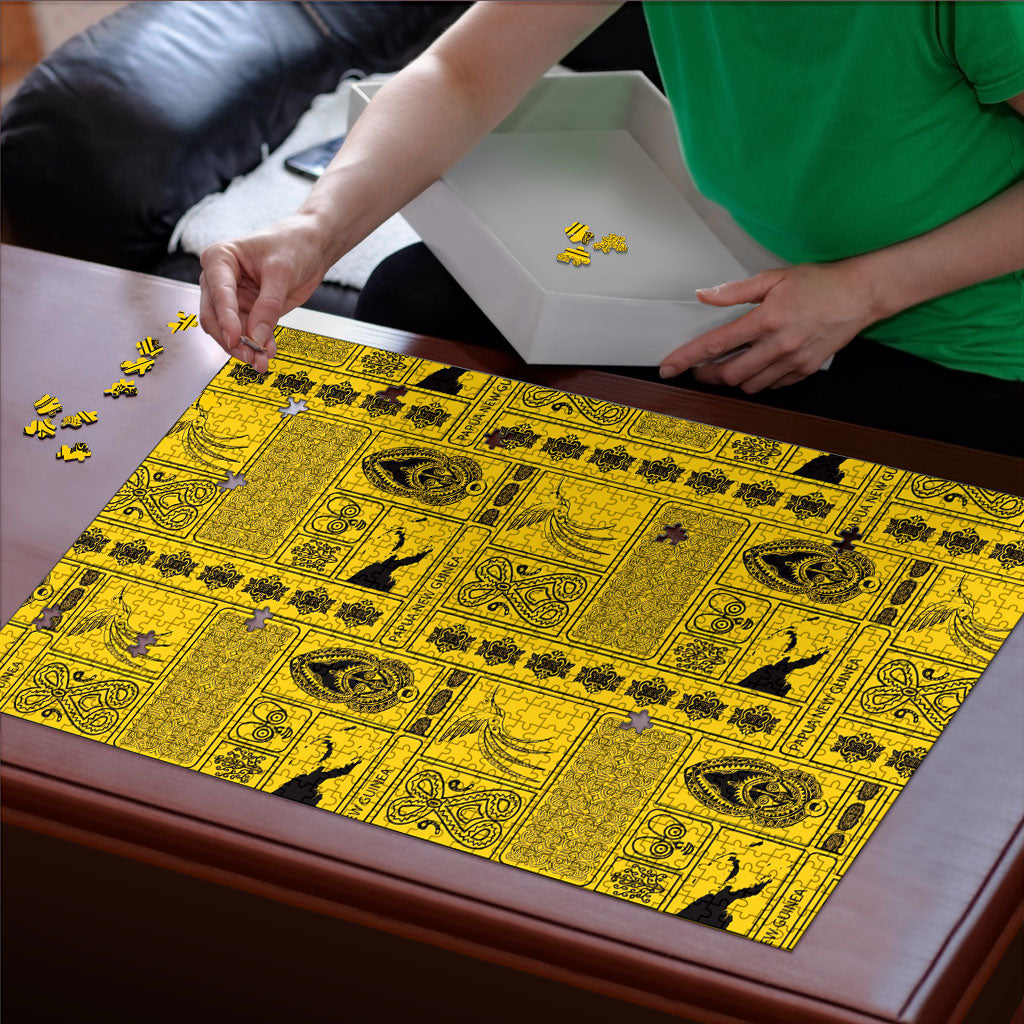 Papua New Guinea Heritage Motif Puzzle Yellow Version