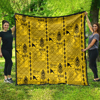 Papua New Guinea Heritage Motif Quilt Yellow Version