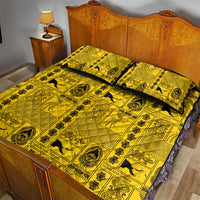 Papua New Guinea Heritage Motif Quilt Bed Set Yellow Version