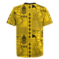 Papua New Guinea Heritage Motif Rugby Jersey Yellow Version