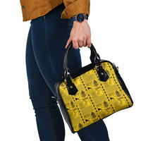 Papua New Guinea Heritage Motif Shoulder Handbag Yellow Version