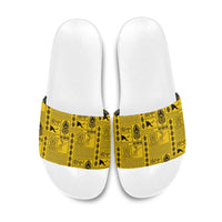 Papua New Guinea Heritage Motif Slide Sandals Yellow Version