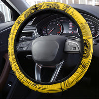 Papua New Guinea Heritage Motif Steering Wheel Cover Yellow Version