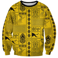 Papua New Guinea Heritage Motif Sweatshirt Yellow Version