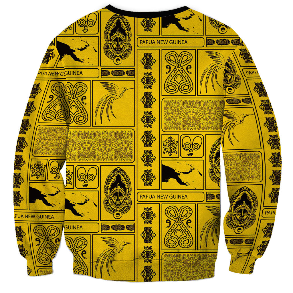 Papua New Guinea Heritage Motif Sweatshirt Yellow Version