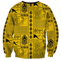 Papua New Guinea Heritage Motif Sweatshirt Yellow Version