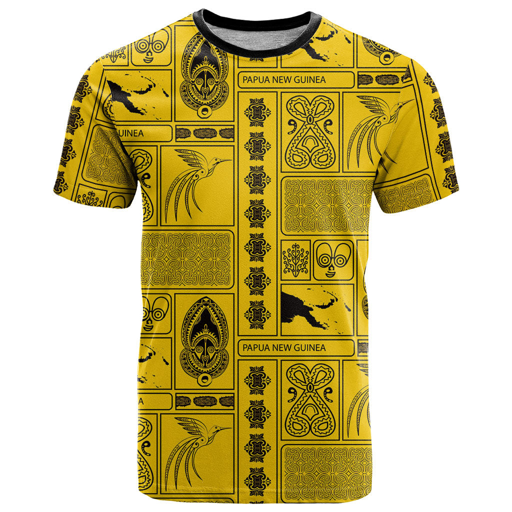 Papua New Guinea Heritage Motif T Shirt Yellow Version