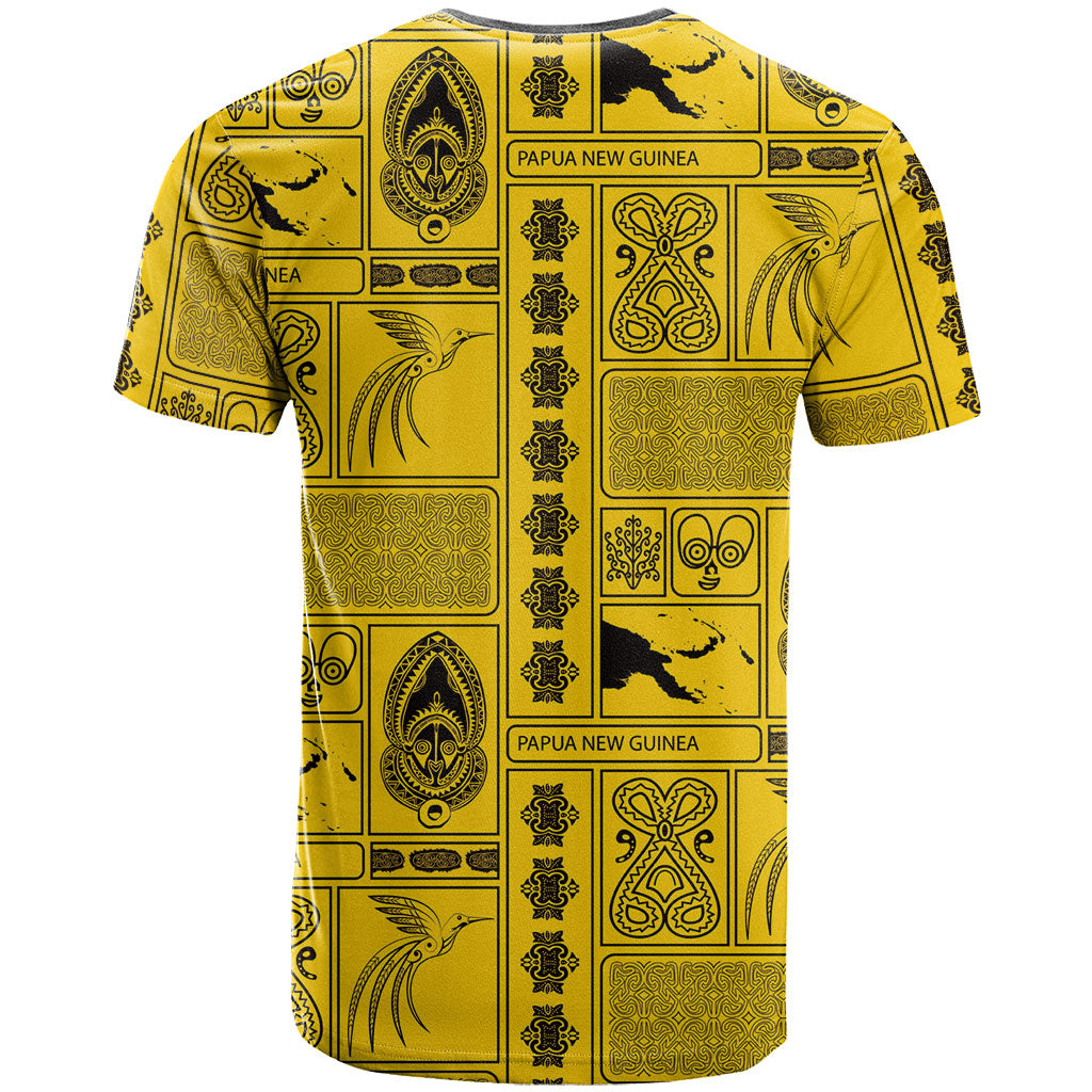 Papua New Guinea Heritage Motif T Shirt Yellow Version