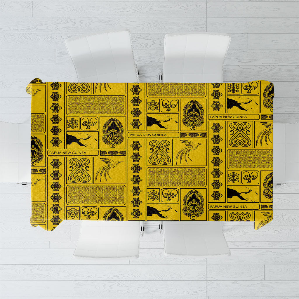 Papua New Guinea Heritage Motif Tablecloth Yellow Version