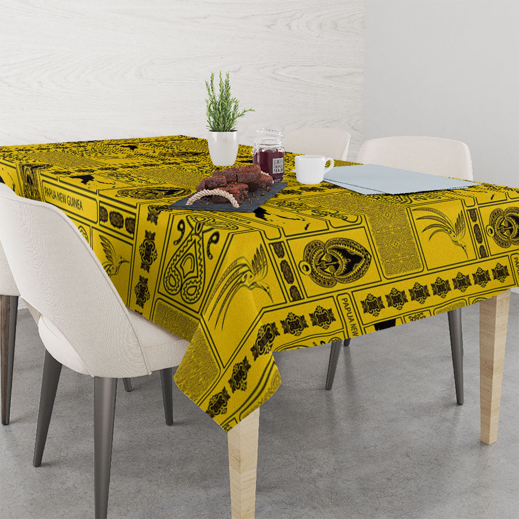 Papua New Guinea Heritage Motif Tablecloth Yellow Version