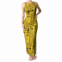 Papua New Guinea Heritage Motif Tank Maxi Dress Yellow Version