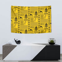 Papua New Guinea Heritage Motif Tapestry Yellow Version