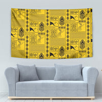 Papua New Guinea Heritage Motif Tapestry Yellow Version