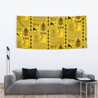 Papua New Guinea Heritage Motif Tapestry Yellow Version
