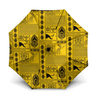 Papua New Guinea Heritage Motif Umbrella Yellow Version
