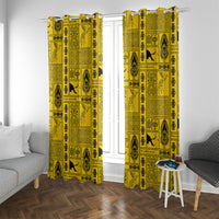 Papua New Guinea Heritage Motif Window Curtain Yellow Version