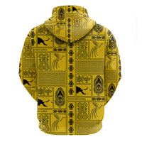 Papua New Guinea Heritage Motif Zip Hoodie Yellow Version
