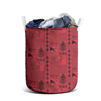 Papua New Guinea Heritage Motif Laundry Basket Red Version