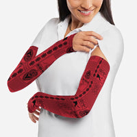 Papua New Guinea Heritage Motif Arm Sleeves Red Version